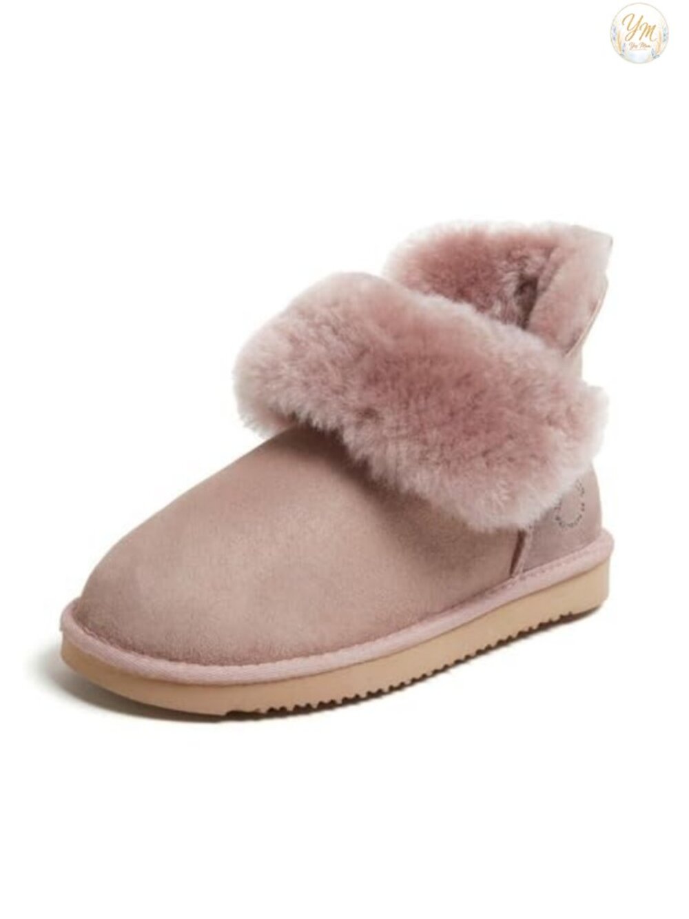 Women's Fireside Genuine Shearling Water Resistant Foldover Boot Slipper,